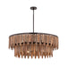 Maxim - Seven Light Pendant - Marimba - Walnut- Union Lighting Luminaires Decor