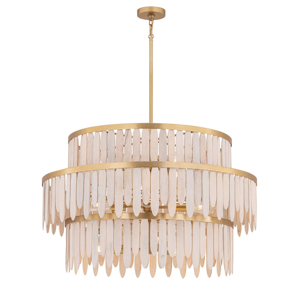 Maxim - Ten Light Chandelier - Marimba - Weathered White- Union Lighting Luminaires Decor