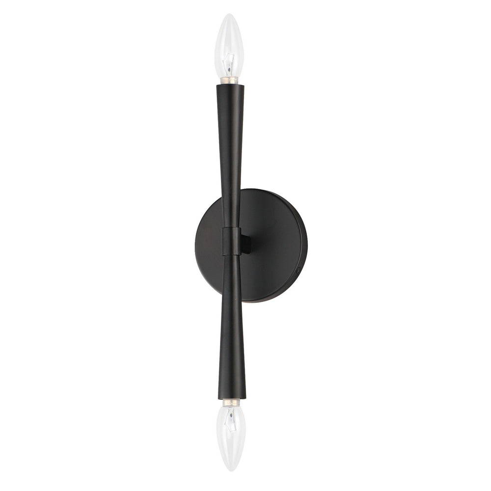 Maxim - Two Light Wall Sconce - Rome - Black- Union Lighting Luminaires Decor