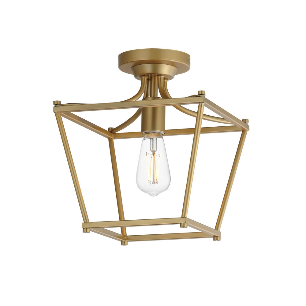 Maxim - One Light Pendant / Semi-Flush - Clifton - Natural Aged Brass- Union Lighting Luminaires Decor