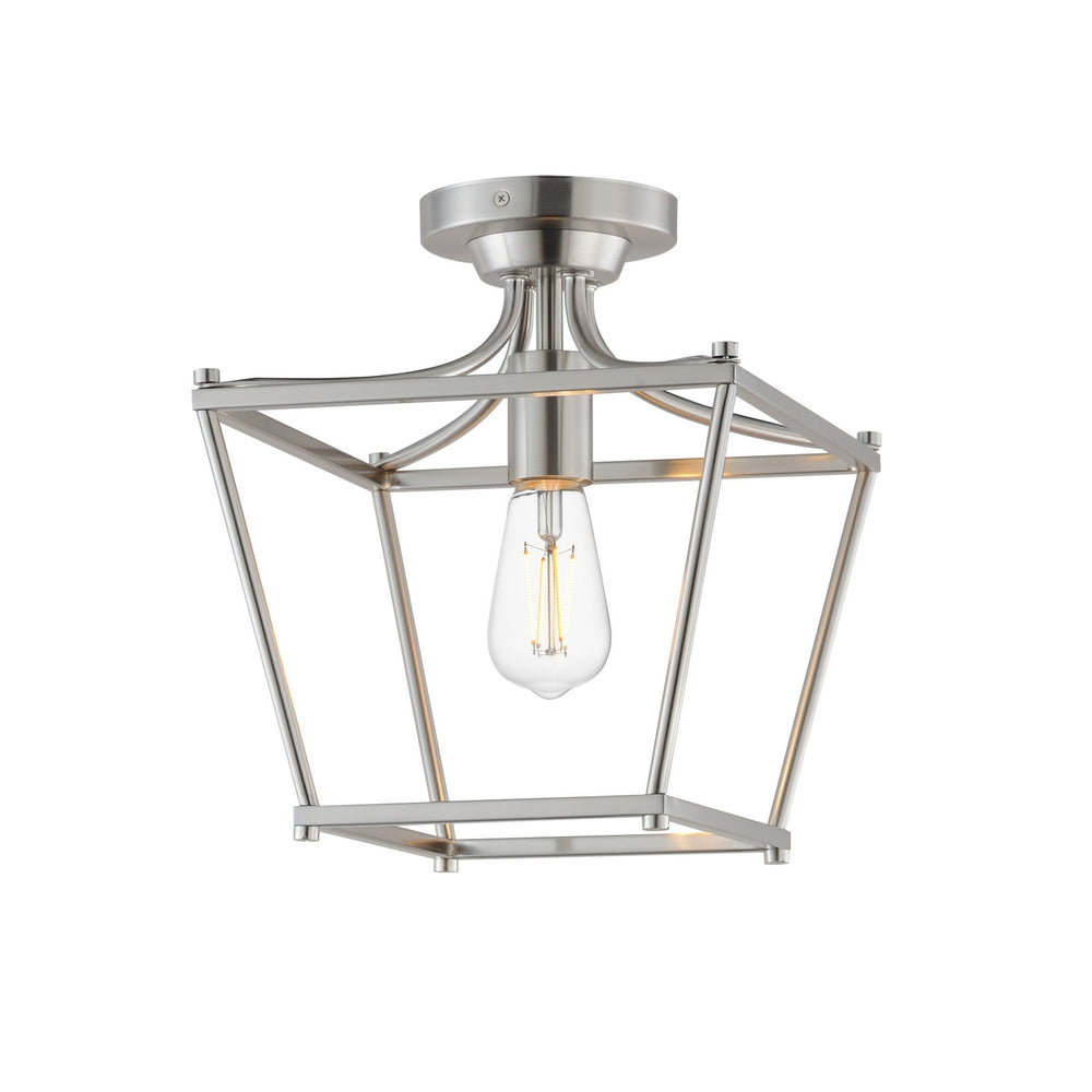 Maxim - One Light Pendant / Semi-Flush - Clifton - Satin Nickel- Union Lighting Luminaires Decor