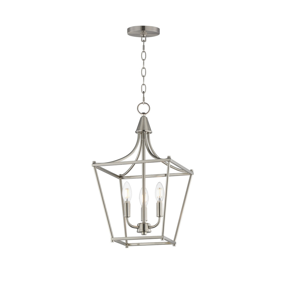 Maxim - Three Light Pendant - Clifton - Satin Nickel- Union Lighting Luminaires Decor