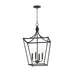 Maxim - Four Light Pendant - Clifton - Black- Union Lighting Luminaires Decor