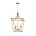 Maxim - Four Light Pendant - Clifton - Natural Aged Brass- Union Lighting Luminaires Decor