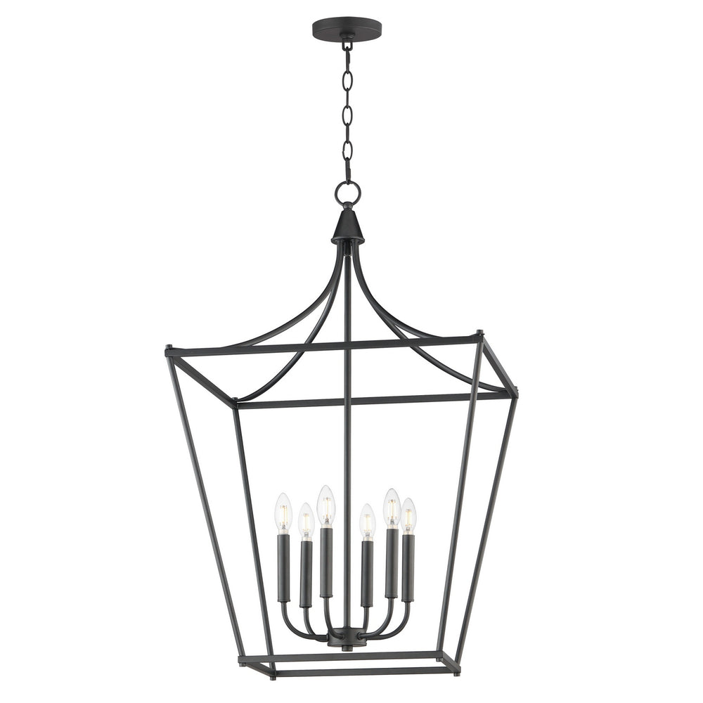 Maxim - Six Light Pendant - Clifton - Black- Union Lighting Luminaires Decor
