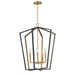 Maxim - Five Light Pendant - Melrose - Black / Natural Aged Brass- Union Lighting Luminaires Decor