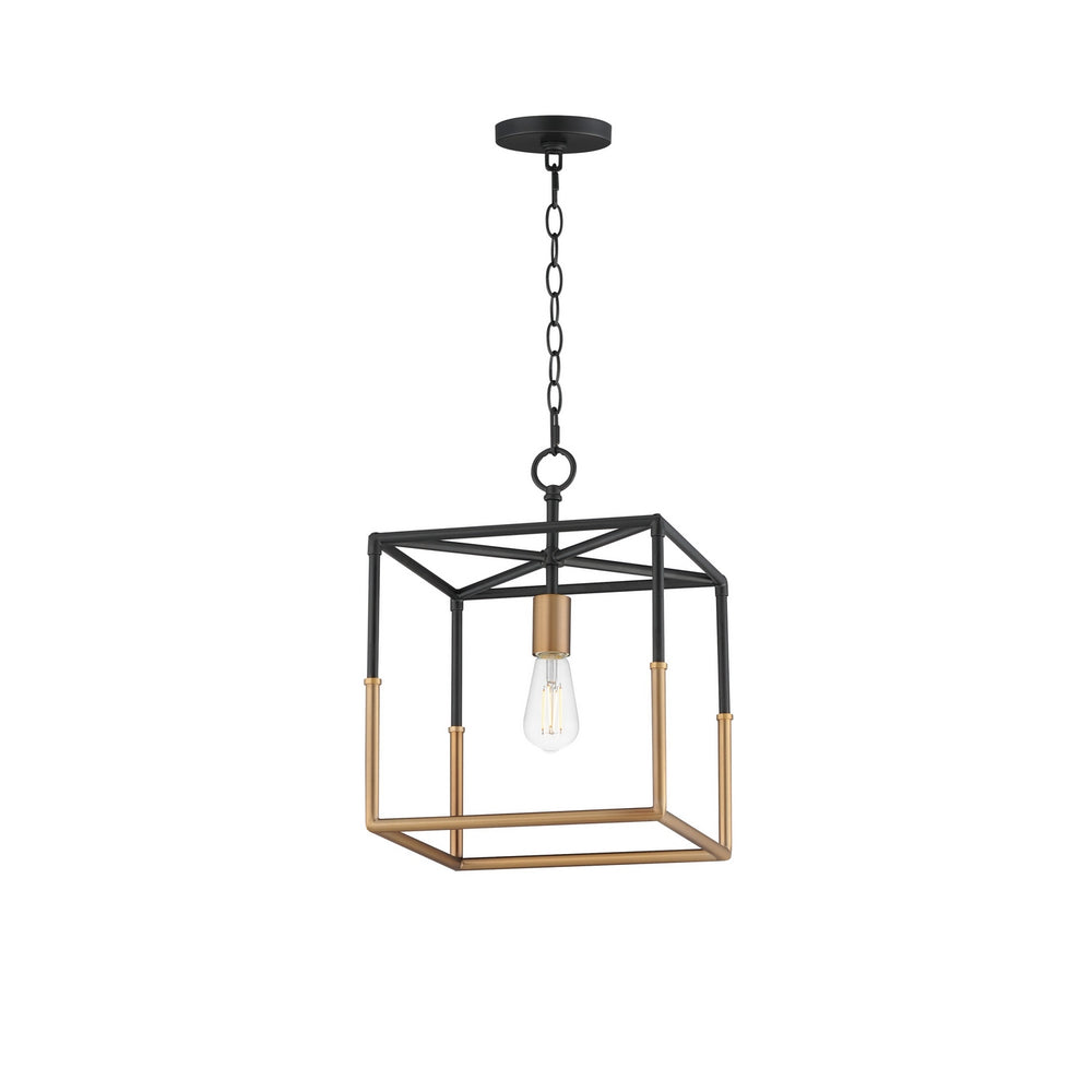 Maxim - One Light Pendant - SoHo - Black/Weathered Brass- Union Lighting Luminaires Decor