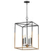 Maxim - Four Light Pendant - SoHo - Black/Weathered Brass- Union Lighting Luminaires Decor
