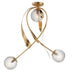 Maxim - Three Light Flush Mount - Firenze - Gold Leaf- Union Lighting Luminaires Decor