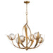 Maxim - Six Light Chandelier - Firenze - Gold Leaf- Union Lighting Luminaires Decor