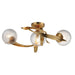 Maxim - Three Light Flush Mount - Firenze - Gold Leaf- Union Lighting Luminaires Decor