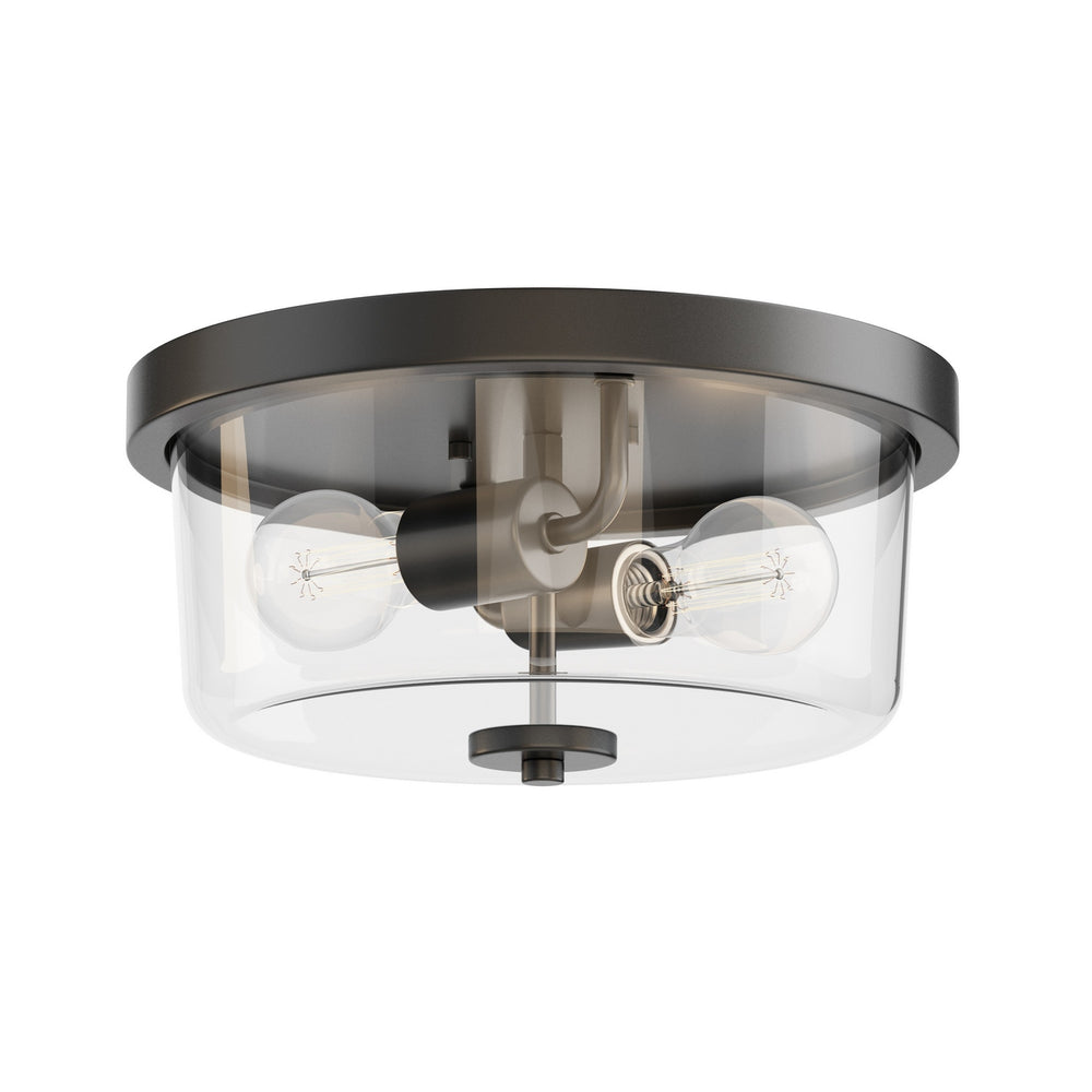 Maxim - Two Light Flush Mount - Fuller - Black- Union Lighting Luminaires Decor