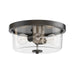 Maxim - Two Light Flush Mount - Fuller - Black- Union Lighting Luminaires Decor