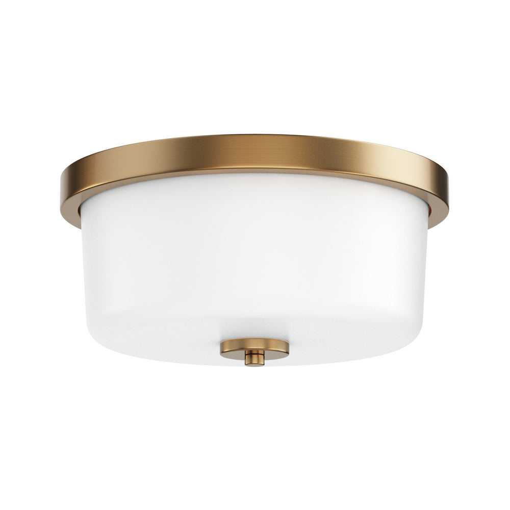 Maxim - Two Light Flush Mount - Fuller - Natural Aged Brass- Union Lighting Luminaires Decor