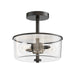 Maxim - Two Light Semi Flush/Pendant Convertible - Fuller - Black- Union Lighting Luminaires Decor