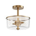 Maxim - Two Light Semi Flush/Pendant Convertible - Fuller - Natural Aged Brass- Union Lighting Luminaires Decor