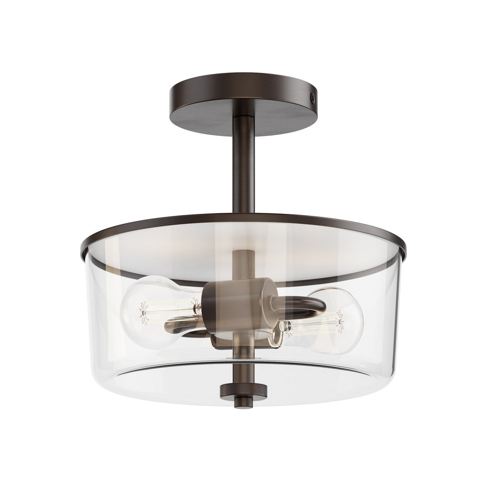 Maxim - Two Light Semi Flush/Pendant Convertible - Fuller - Oil Rubbed Bronze- Union Lighting Luminaires Decor