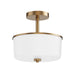 Maxim - Two Light Semi Flush/Pendant Convertible - Fuller - Natural Aged Brass- Union Lighting Luminaires Decor