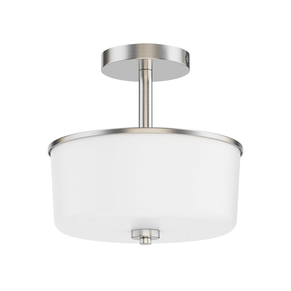 Maxim - Two Light Semi Flush/Pendant Convertible - Fuller - Satin Nickel- Union Lighting Luminaires Decor