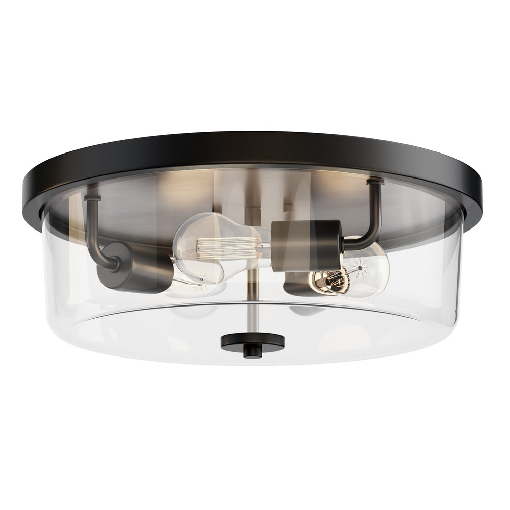 Maxim - Three Light Flush Mount - Fuller - Black- Union Lighting Luminaires Decor