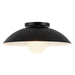Kuzco Canada - One Light Semi-Flush Mount - Umbra - Black/Opal Glass- Union Lighting Luminaires Decor