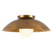 Kuzco Canada - One Light Semi-Flush Mount - Umbra - Vintage Brass/Opal Glass- Union Lighting Luminaires Decor