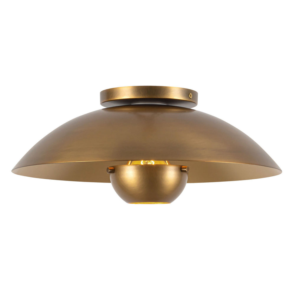 Kuzco Canada - One Light Semi-Flush Mount - Umbra - Vintage Brass- Union Lighting Luminaires Decor