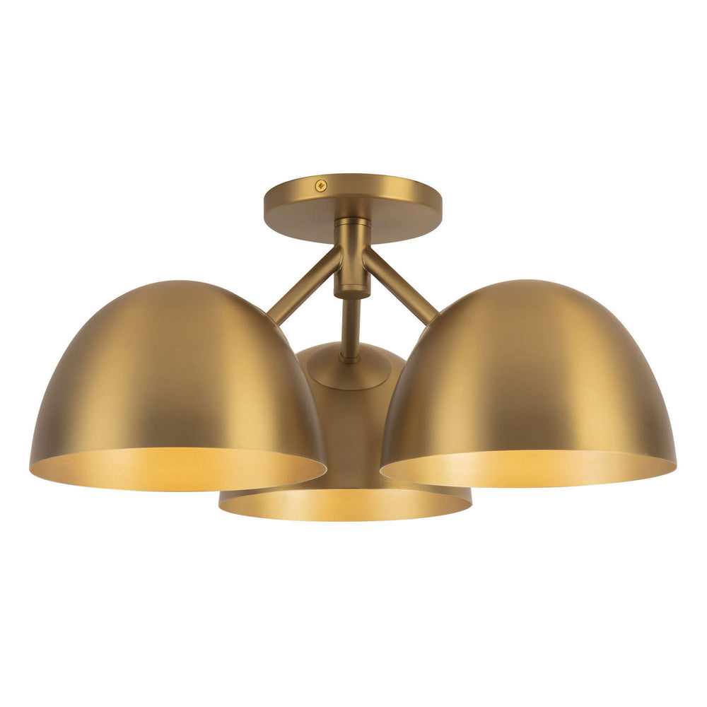 Kuzco Canada - Three Light Semi-Flush Mount - Fosso - Brushed Gold- Union Lighting Luminaires Decor