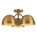 Kuzco Canada - Three Light Semi-Flush Mount - Fosso - Brushed Gold- Union Lighting Luminaires Decor