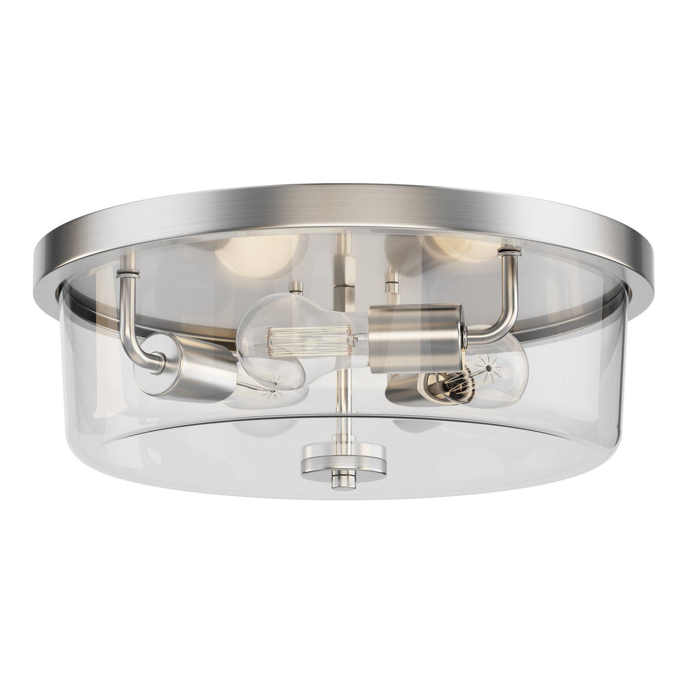 Maxim - Three Light Flush Mount - Fuller - Satin Nickel- Union Lighting Luminaires Decor