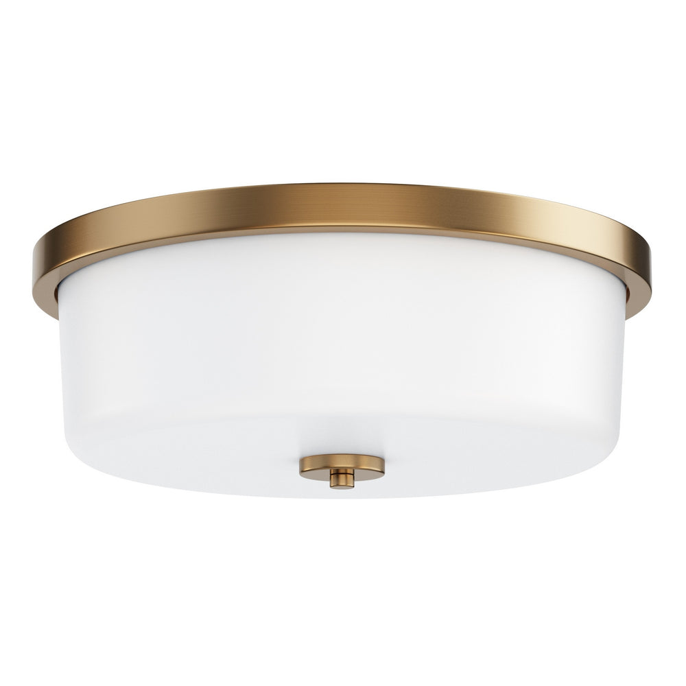 Maxim - Three Light Flush Mount - Fuller - Natural Aged Brass- Union Lighting Luminaires Decor