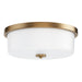 Maxim - Three Light Flush Mount - Fuller - Natural Aged Brass- Union Lighting Luminaires Decor