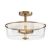 Maxim - Three Light Semi Flush/Pendant Convertible - Fuller - Natural Aged Brass- Union Lighting Luminaires Decor