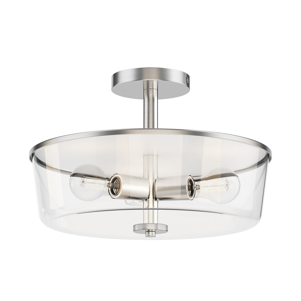 Maxim - Three Light Semi Flush/Pendant Convertible - Fuller - Satin Nickel- Union Lighting Luminaires Decor