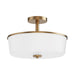 Maxim - Three Light Semi Flush/Pendant Convertible - Fuller - Natural Aged Brass- Union Lighting Luminaires Decor