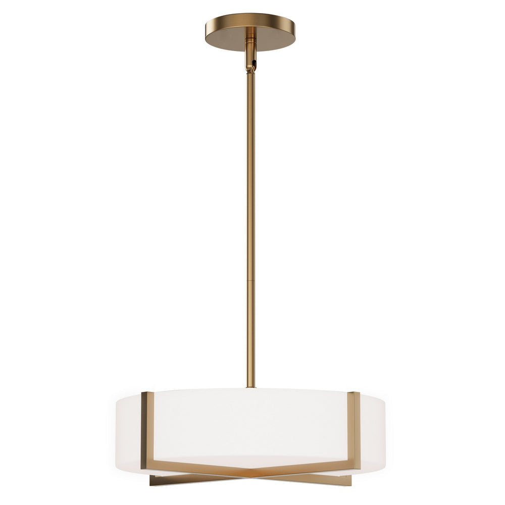 Maxim - LED Flush Mount/ Pendant Convertible - Dexter - Natural Aged Brass- Union Lighting Luminaires Decor