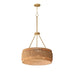 Maxim - Three Light Chandelier - Satori - Natural Aged Brass- Union Lighting Luminaires Decor