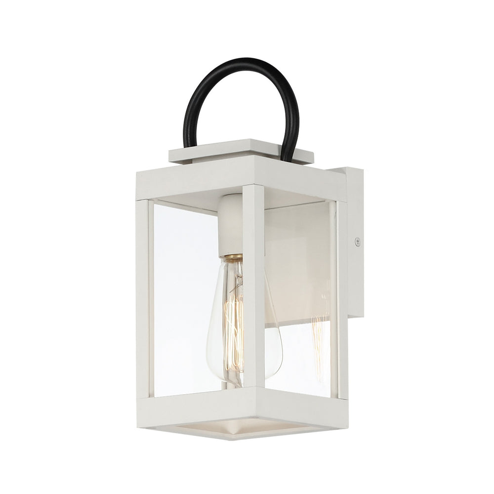 Maxim - One Light Outdoor Wall Lantern - Nassau Vivex - White / Black- Union Lighting Luminaires Decor