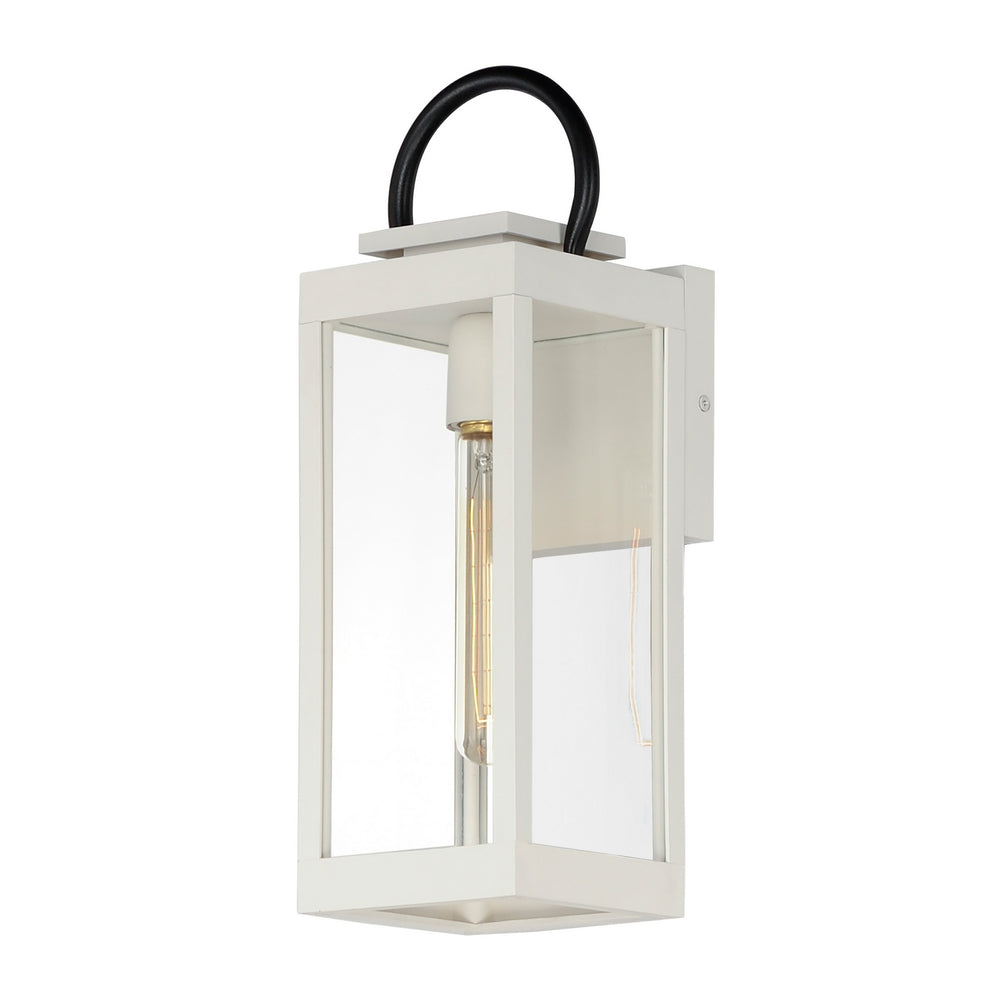 Maxim - One Light Outdoor Wall Lantern - Nassau Vivex - White / Black- Union Lighting Luminaires Decor