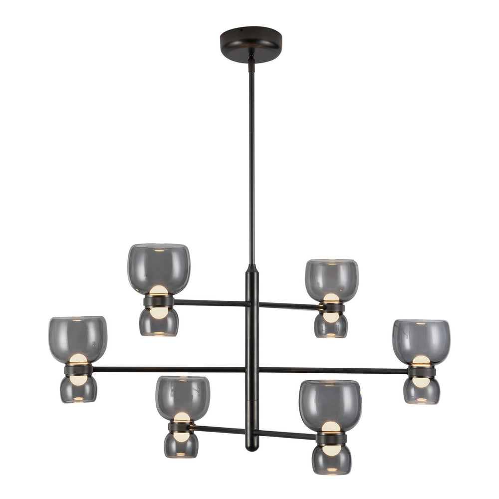 Alora Canada - LED Chandelier - Sutton - Urban Bronze/Smoked Glass- Union Lighting Luminaires Decor