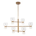 Alora Canada - LED Chandelier - Sutton - Vintage Brass/Clear Glass- Union Lighting Luminaires Decor