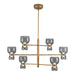Alora Canada - LED Chandelier - Sutton - Vintage Brass/Smoked Glass- Union Lighting Luminaires Decor