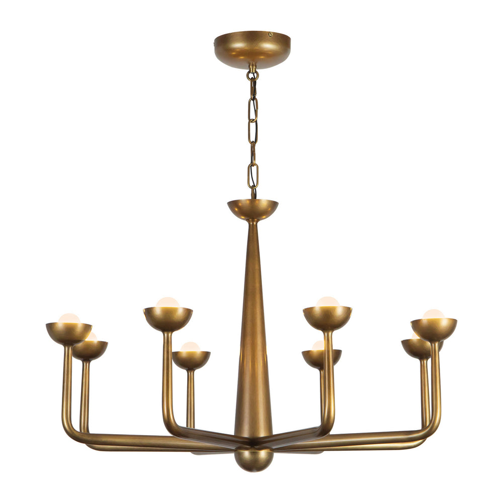 Alora Canada - LED Chandelier - Spade - Vintage Brass- Union Lighting Luminaires Decor