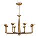 Alora Canada - LED Chandelier - Spade - Vintage Brass- Union Lighting Luminaires Decor