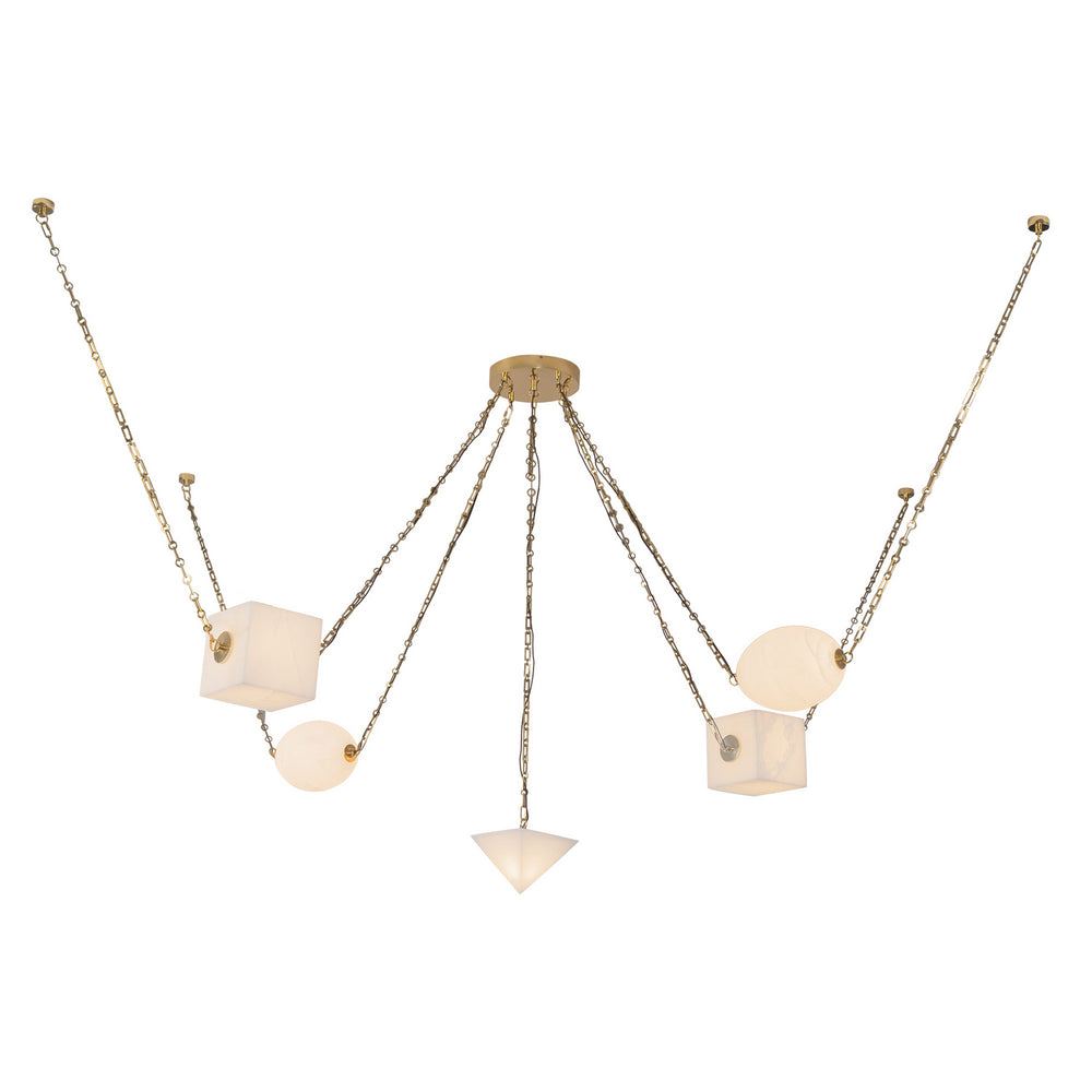 Alora Canada - LED Chandelier - Mineral - Patina Brass/Alabaster- Union Lighting Luminaires Decor