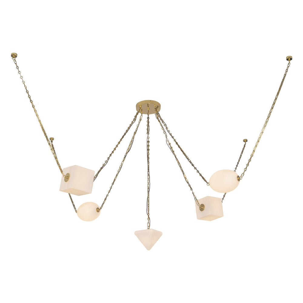 Alora Canada - LED Chandelier - Mineral - Patina Brass/Opal Glass- Union Lighting Luminaires Decor