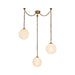 Alora Canada - LED Chandelier - Petra - Vintage Brass/Cloud Glass- Union Lighting Luminaires Decor