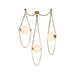Alora Canada - LED Chandelier - Petra - Vintage Brass/Cloud Glass- Union Lighting Luminaires Decor