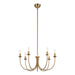 Alora Canada - Seven Light Chandelier - Ember - Brushed Gold- Union Lighting Luminaires Decor