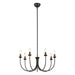 Alora Canada - Seven Light Chandelier - Ember - Matte Black- Union Lighting Luminaires Decor
